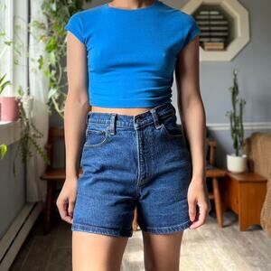 Poolside Blue Baby Tee (L)